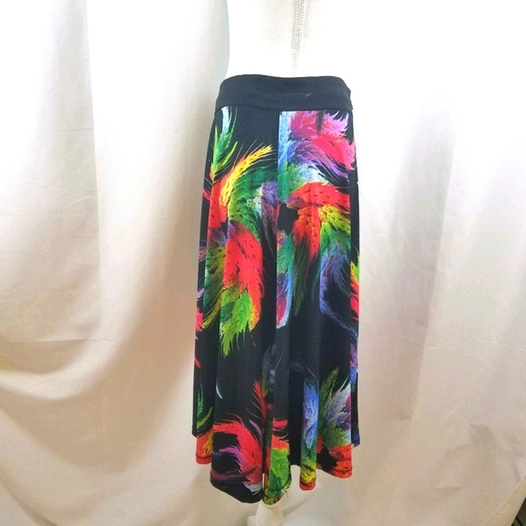 Carmen Marc Valvo Peacock Skirt 8 - Picture 3 of 10